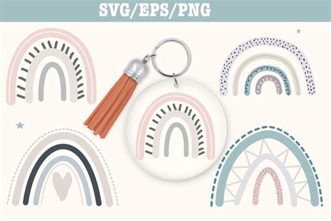 Download Keychain Rainbow Bundle Svg,boho Rainbow Files