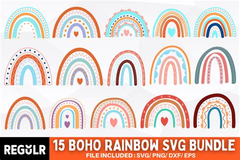 Download Keychain Rainbow Bundle Svg,boho Rainbow Files DXF Files