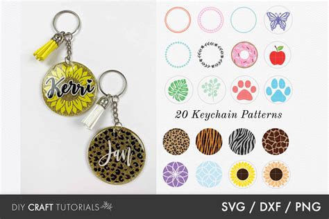 Download Keychain Round Svg Bundle Commercial Use DXF Files