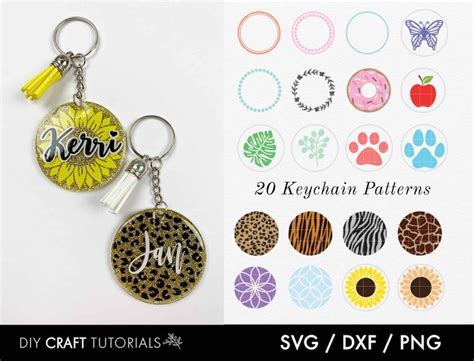 Download Keychain Round Svg Bundle Printable