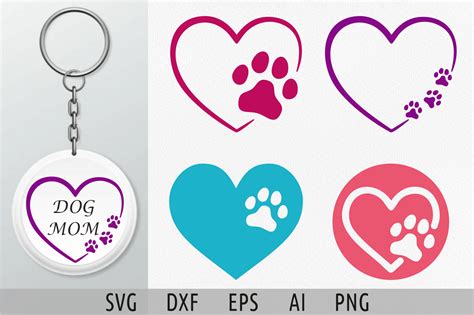 Download Keychain SVG Pet Designs Commercial Use DXF Files