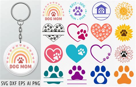 Download Keychain SVG Pet Designs Files For Crafts
