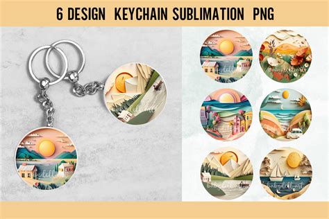 Download Keychain Sublimation Summer Files DXF Files