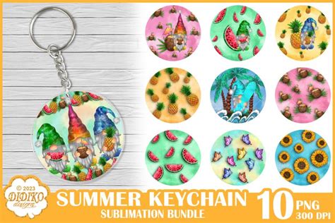 Download Keychain Sublimation Summer Files for Cricut
