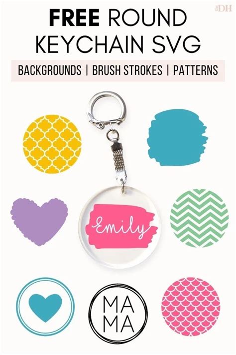 Download Keychain Template - Round Patterns For Cricut