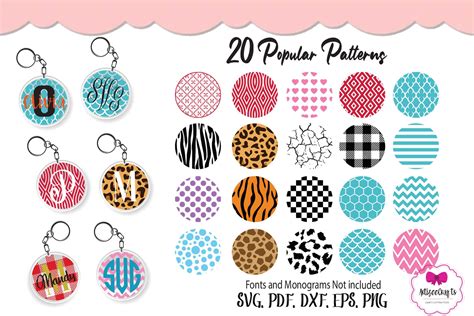 Download Keychain round pattern svg free Cut Files
