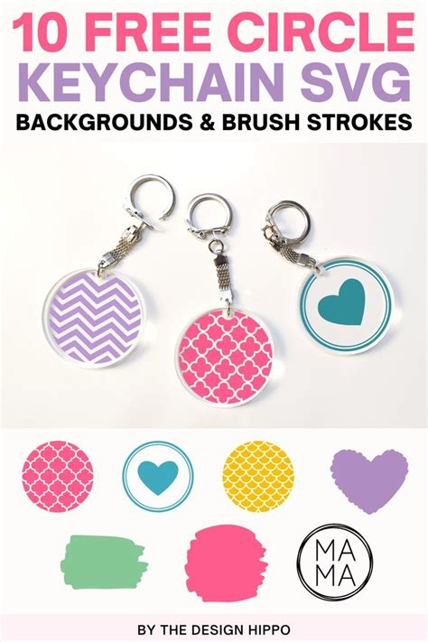 Download Keychain round pattern svg free Printable