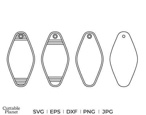 Download Keychain svg template Commercial Use DXF Files