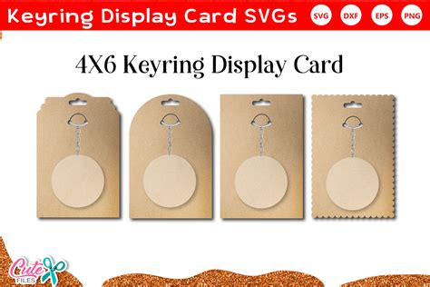 Download Keyring Display Card SVG File SET Commercial Use