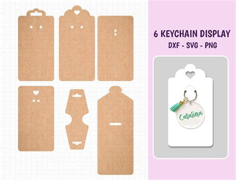 Download Keyring Display Card SVG File SET Printable