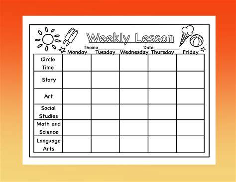 Keystone 3 Stars Printable Weekly Preschool Lesson Plans