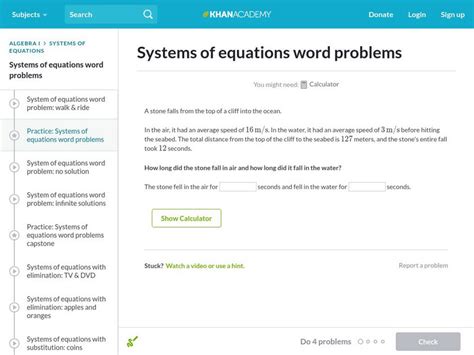Master Systems of Equations Word Problems with Khan Academy's Comprehensive Tutorial