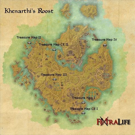 33 Eso Khenarthis Roost Treasure Map 1 Maps Database Source