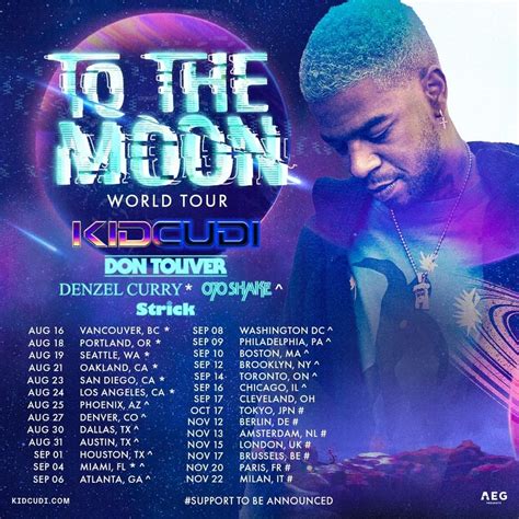 Kid Cudi To The Moon Setlist