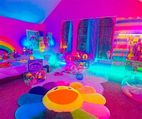 Kidcore bedroom with a sensory experience