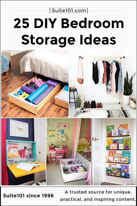 Kidcore bedroom with creative storage solutions