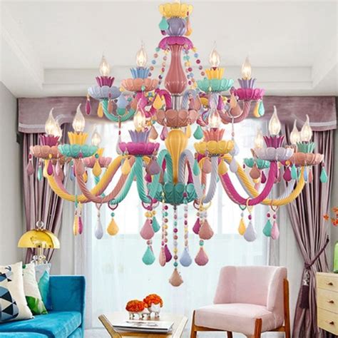Cafe white mini chandelier Luxury bedroom 6 lights kids