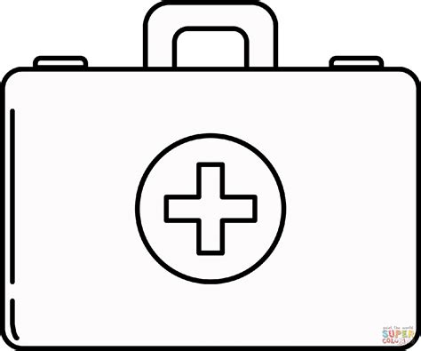 Kids First Aid Kit Coloring Images