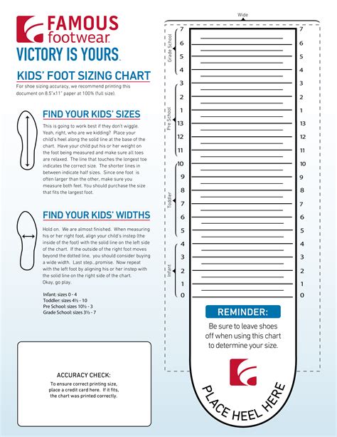 Kids Foot Measure Printable