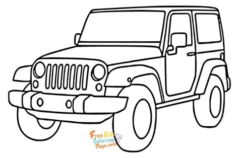 Kids Jeep Coloring Pages