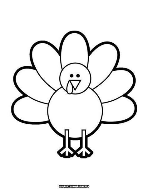 Kids Outline Turkey Coloring Pages