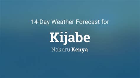 Kijabe weather