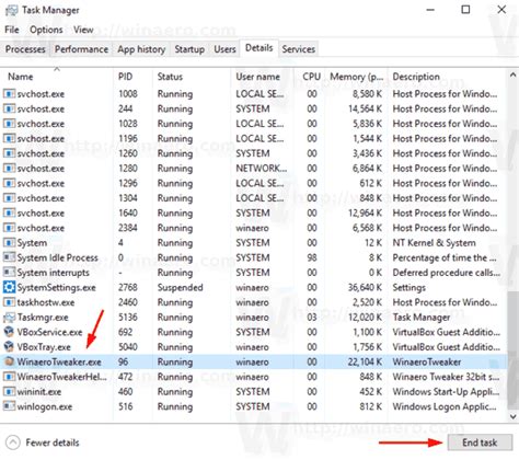Kill The Program Process Using Task Manager