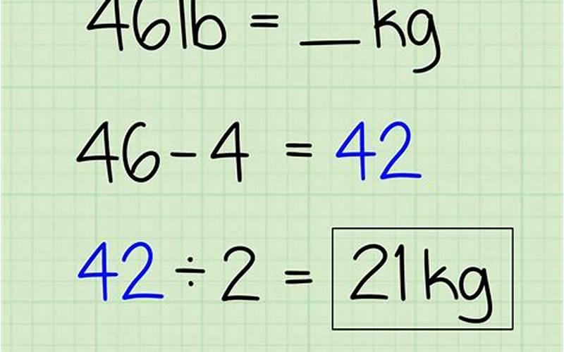 Kilograms To Pounds Conversion Formula