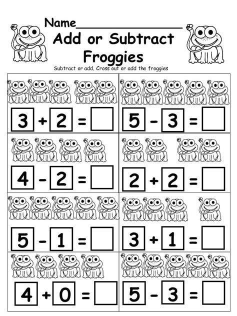 Kindergarten Addition Subtraction Worksheets