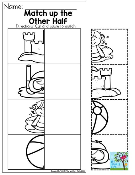 Kindergarten Cut And Paste Printables