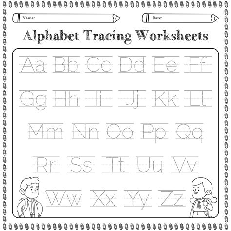 Kindergarten Writing Worksheets Alphabet