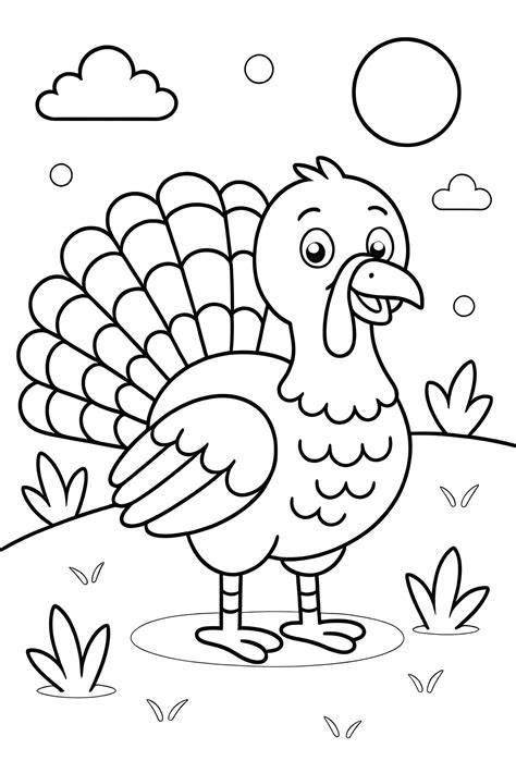 Kindergarten Template Turkey Coloring Pages