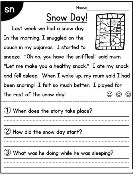 Kindergarten Worksheets For Reading