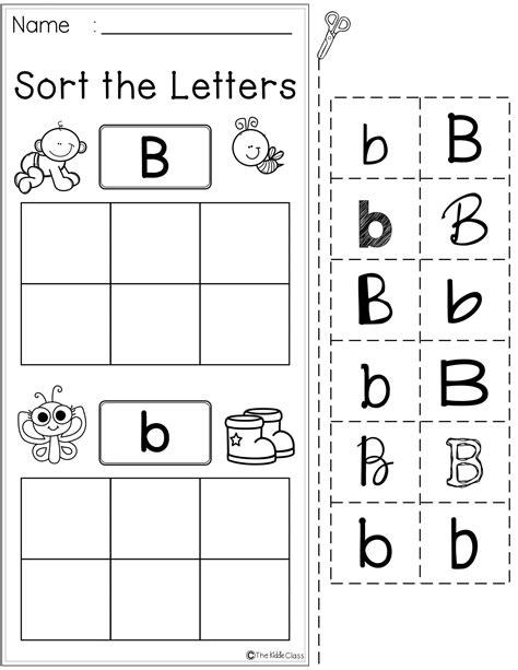 Kindergarten Worksheets Letter B