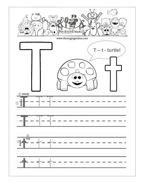 Kindergarten Worksheets Letter T