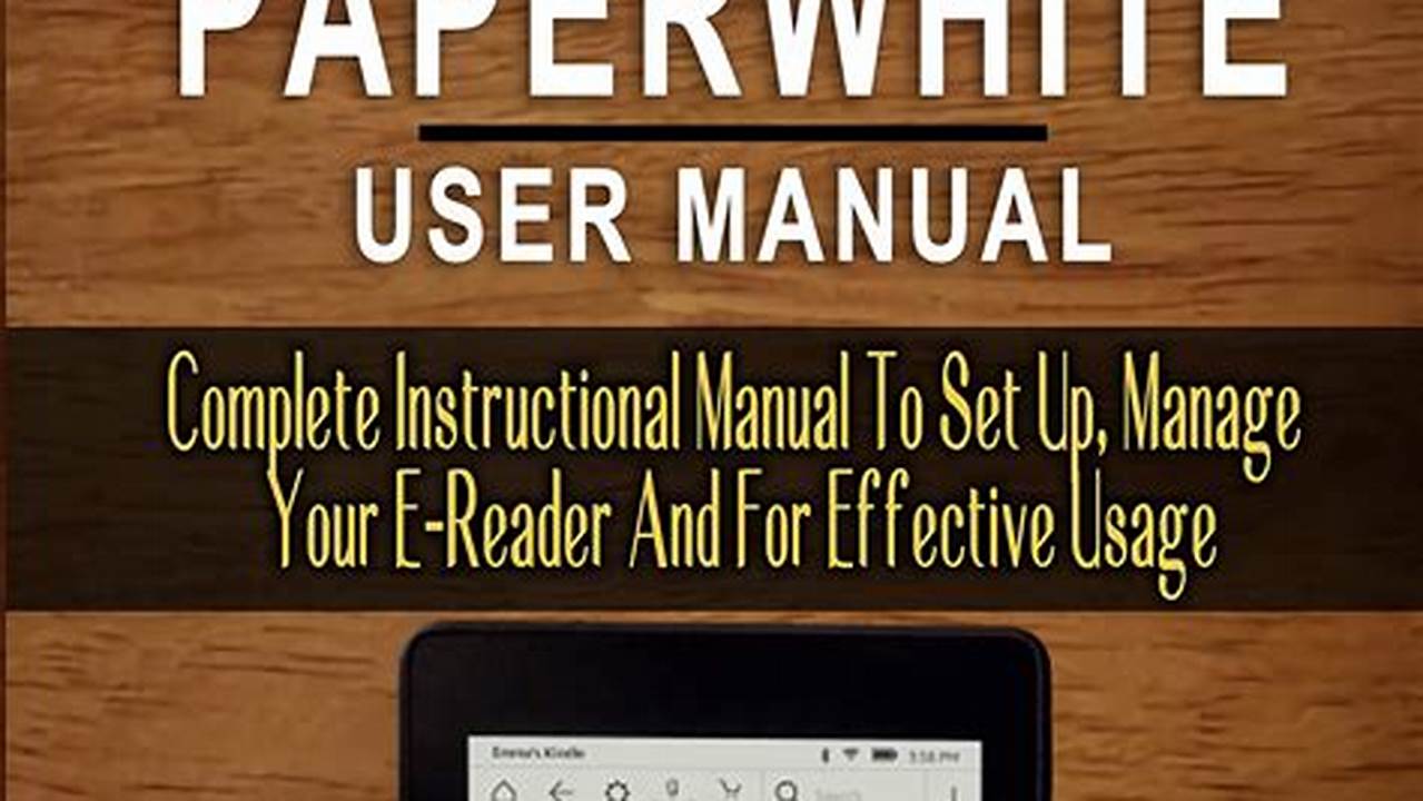 Kindle Paperwhite 2024 User Guide Manual Pdf