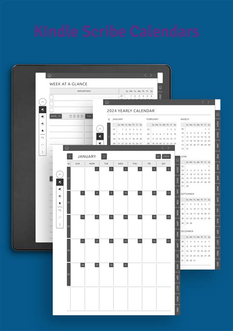 Kindle Scribe Calendar