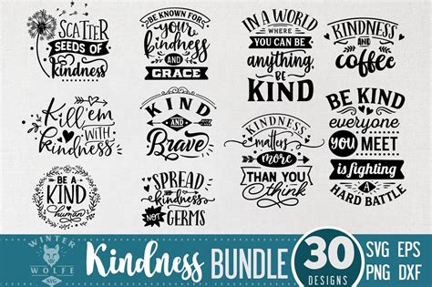 Download Kindness Bundle 20 Designs Commercial Use DXF Files