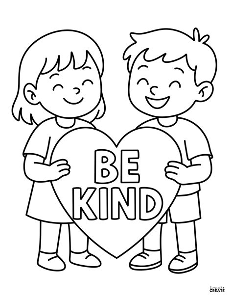 Kindness Coloring Page