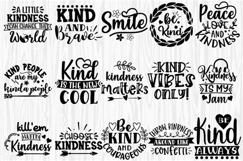Download Kindness Design Bundle SVG | Kindness Cut Files