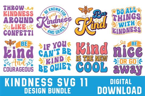 Download Kindness Design Bundle SVG | Kindness Cut Images