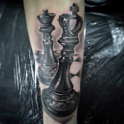 Realistic King & Queen Couples Chess Pieces Best tattoo