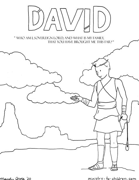 King David Coloring Pages