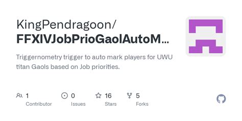 KingPendragoon/FFXIVJobPrioGaolAutoMarker  - GitHub