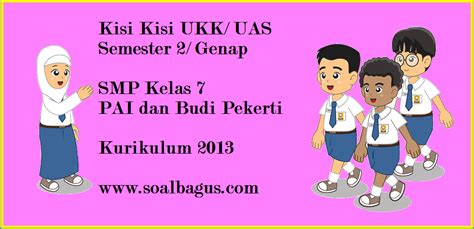 Kisi Kisi Ukk Pai Kelas 7 Kurikulum 2013