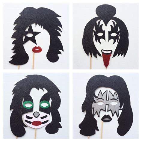 Kiss Band Makeup Templates