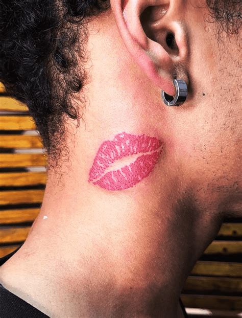 Kiss Neck Tattoo