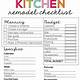 Kitchen Remodel Checklist Template