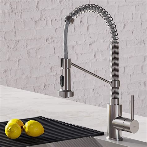 Belanger EBO67BCP LowArc Single Handle Kitchen Faucet with Side Spray
