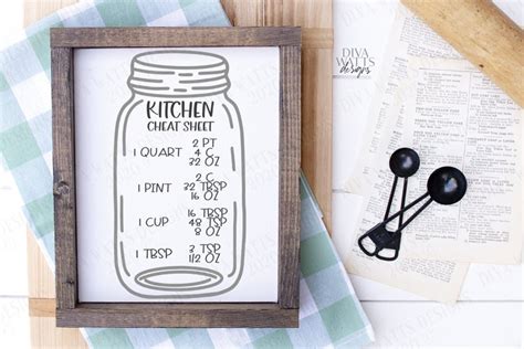 Download Kitchen, Mason Jar, Kitchen Measurements Files DXF Files